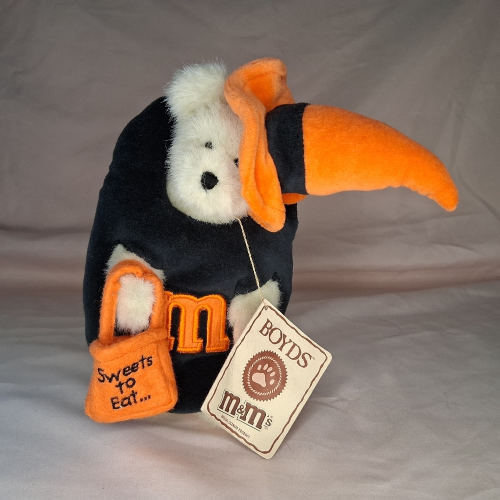 Boyds Bears M&Ms Peeker Spookie Halloween Witch Costume Trick Or Treat Plush